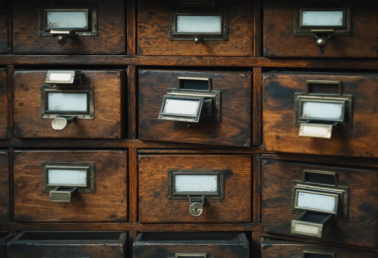 Index cabinet. Verification is an archival act before it is a clinical one.