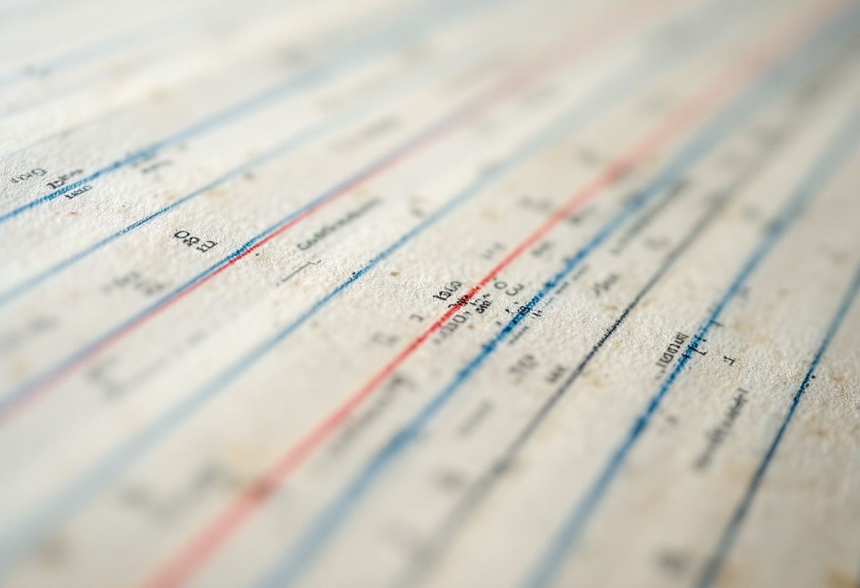 Ruled ledger detail. The financial side of a treatment decision.